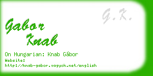 gabor knab business card